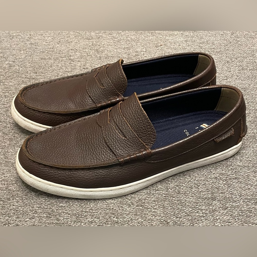 Cole Haan Nantucket Brown Leather Men's Penny Loafers